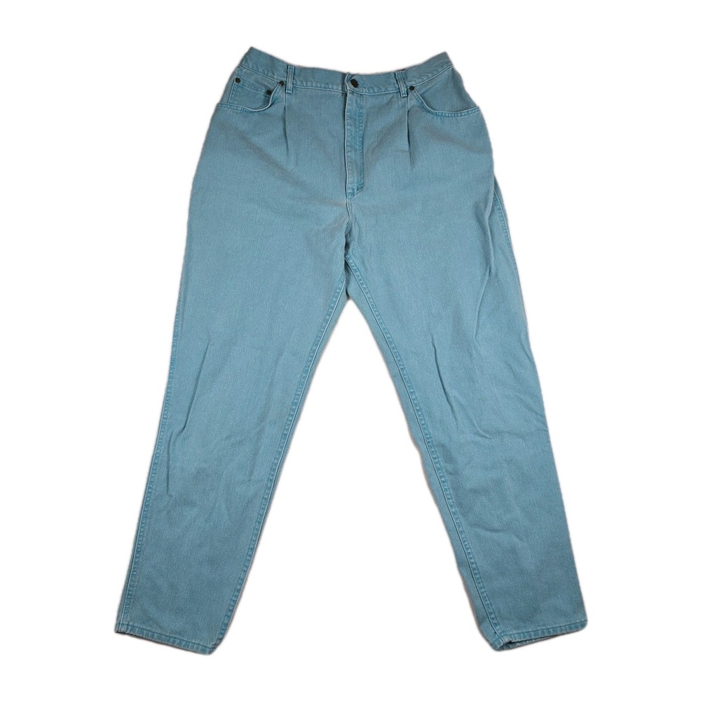 LL‎ Bean Vintage Women's Size 20 High Waisted 80s Blue Green Denim Jeans